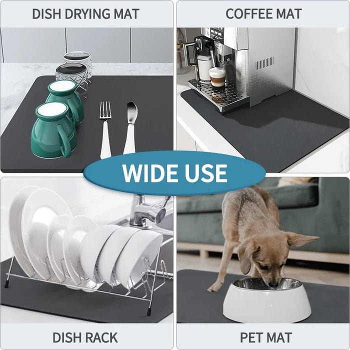 Silicon Drying mat for Kitchen, Water Absorbent Mat (Buy1 Get1 Free PACK OF 2)