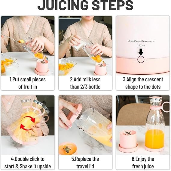 Electric Portable Mini Fruit Juicer Bottle