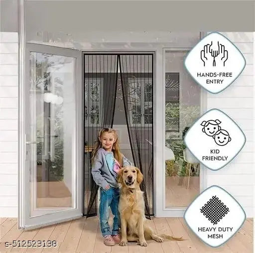 Magic Mesh Magnetic Mosquito Screen Door Net ( Buy1 Get1 Free Pack Of 2 )