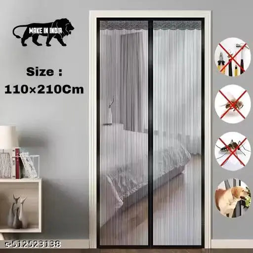 Magic Mesh Magnetic Mosquito Screen Door Net  ( Buy1 Get1 Free Pack Of 2 )