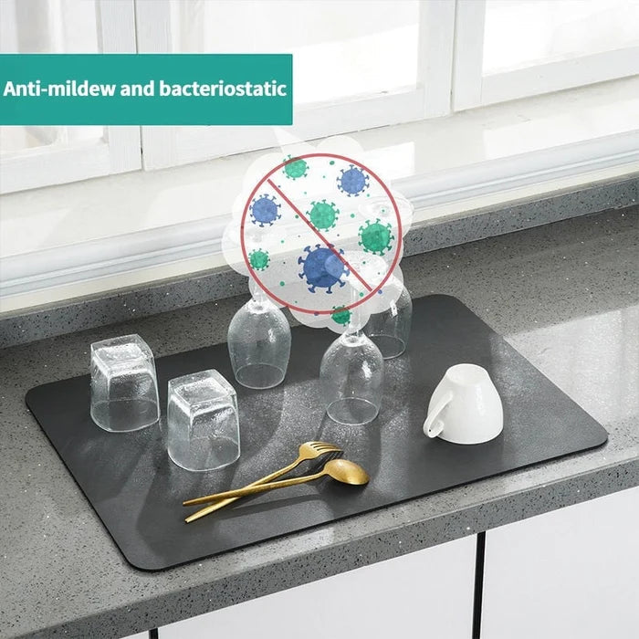 Silicon Drying mat for Kitchen, Water Absorbent Mat (Buy1 Get1 Free PACK OF 2)