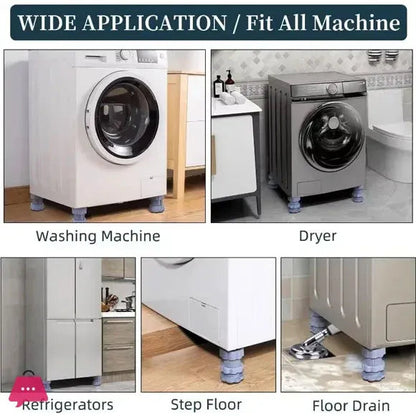 Anti Vibration Pad-Anti-vibration Pads For Washing Machine - 4 Pcs Shock Proof Feet For Washer ? Dryer, Great For Home, Laundry Room, Kitchen, Washer, Dryer, Table, Chair, Sofa, Bed (4 Units)