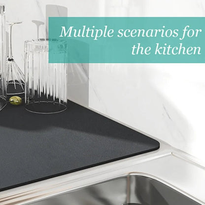 Silicon Drying mat for Kitchen, Water Absorbent Mat (Buy1 Get1 Free PACK OF 2)