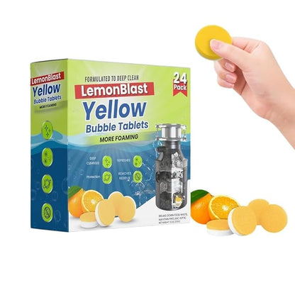 LemonBlast Yellow Bubble Tablets (24pc),LemonSpark All-Purpose Bubble Tablets