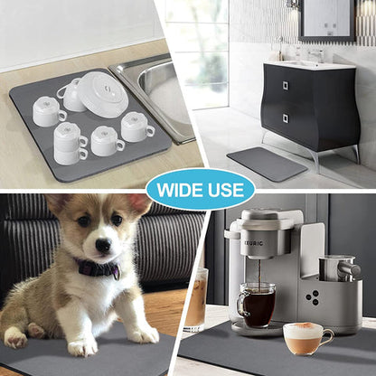 Silicon Drying mat for Kitchen, Water Absorbent Mat (Buy1 Get1 Free PACK OF 2)