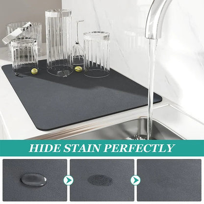 Silicon Drying mat for Kitchen, Water Absorbent Mat (Buy1 Get1 Free PACK OF 2)