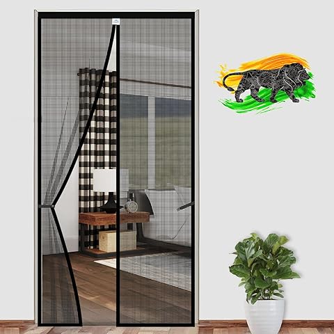 Magic Mesh Magnetic Mosquito Screen Door Net  ( Buy1 Get1 Free Pack Of 2 )