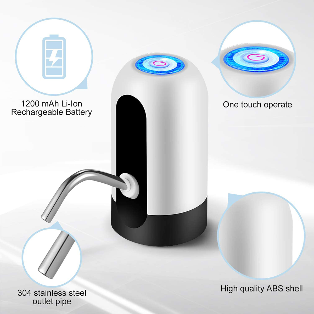 Automatic Wireless Water Bottle Can Dispenser Pump