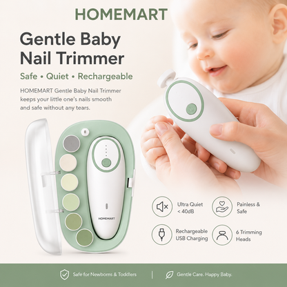 Gentle Baby Nail Trimmer Electric Rechargeable