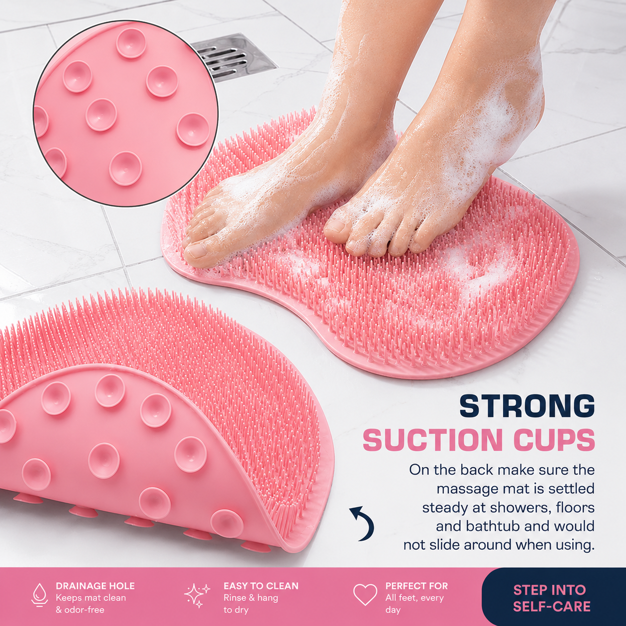 Silicon Scrubber Mat For Bath