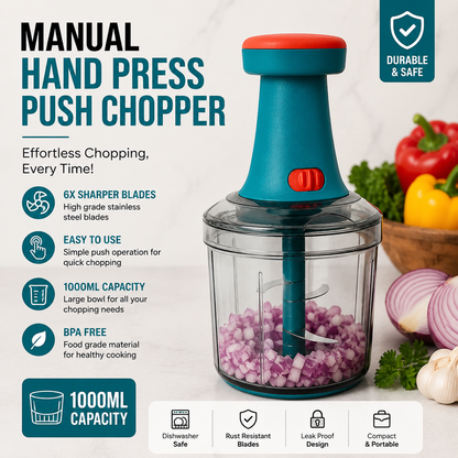 Manual Hand Press Push Chopper