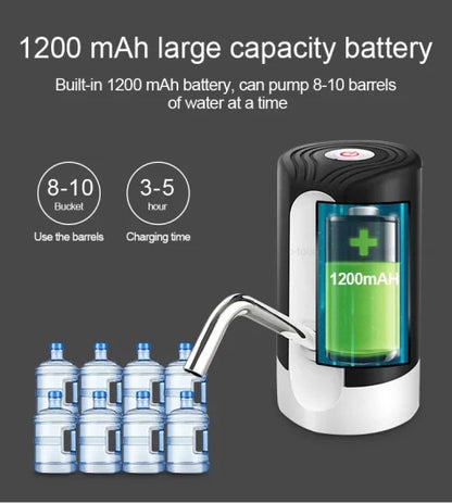 Automatic Wireless Water Bottle Can Dispenser Pump