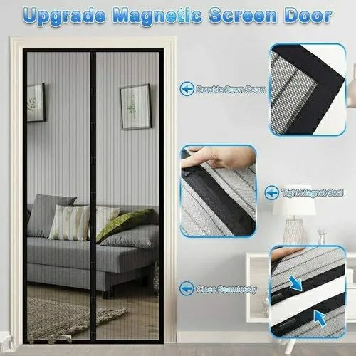 Magic Mesh Magnetic Mosquito Screen Door Net  ( Buy1 Get1 Free Pack Of 2 )