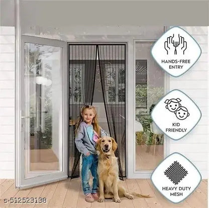 Magic Mesh Magnetic Mosquito Screen Door Net  ( Buy1 Get1 Free Pack Of 2 )