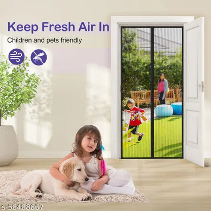 Magic Mesh Magnetic Mosquito Screen Door Net  ( Buy1 Get1 Free Pack Of 2 )